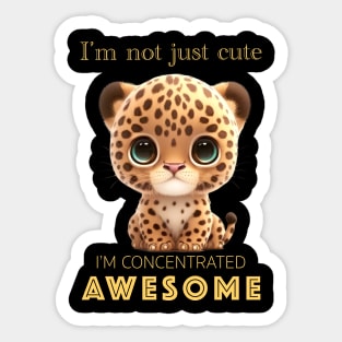 Panther Concentrated Awesome Cute Adorable Funny Quote Sticker